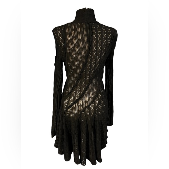 Givenchy Women’s Asymmetrical Open Knit Black Mock Neck Sweater Size XS - Picture 11 of 16